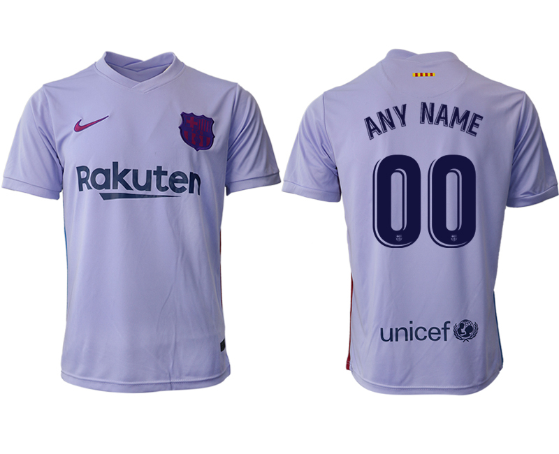 Men 2021-2022 Club Barcelona away aaa version purple customized Soccer Jersey